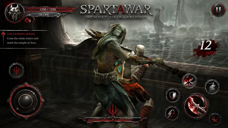 SPARTAWAR: Ghost of Warrior: captura de tela do combate